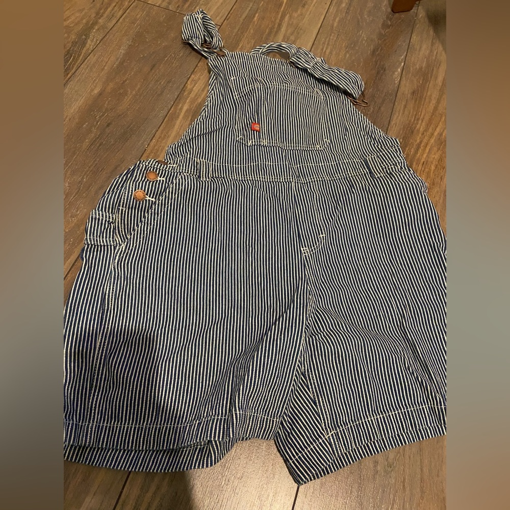 Dickies Pinstripe Short Overalls